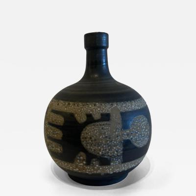 Israeli Mid Century Lapid Lava Glazed Ceramic Vase