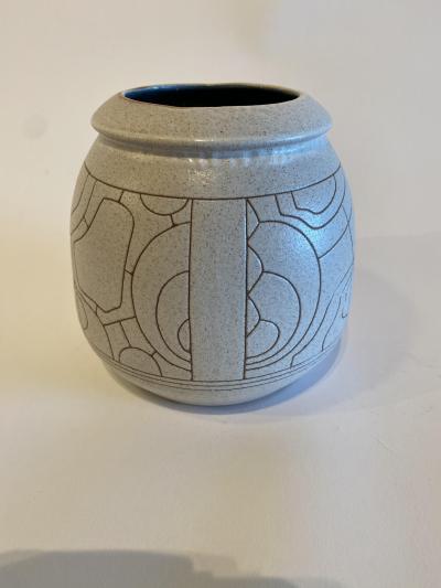 Israeli Mid Century Lapid Sgraffito Glazed Ceramic Bowl