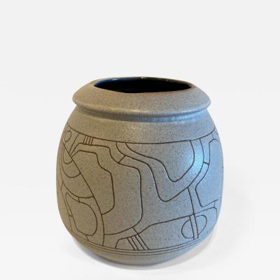 Israeli Mid Century Lapid Sgraffito Glazed Ceramic Bowl