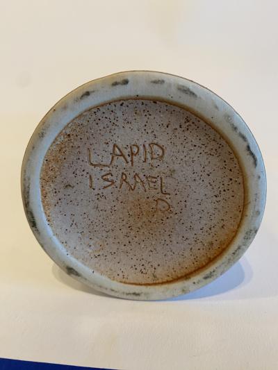 Israeli Mid Century Lapid Sgraffito Glazed Ceramic Pitcher