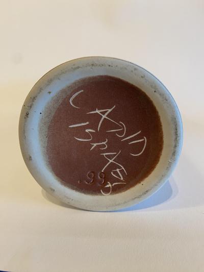 Israeli Mid Century Lapid Sgraffito Glazed Ceramic Pitcher