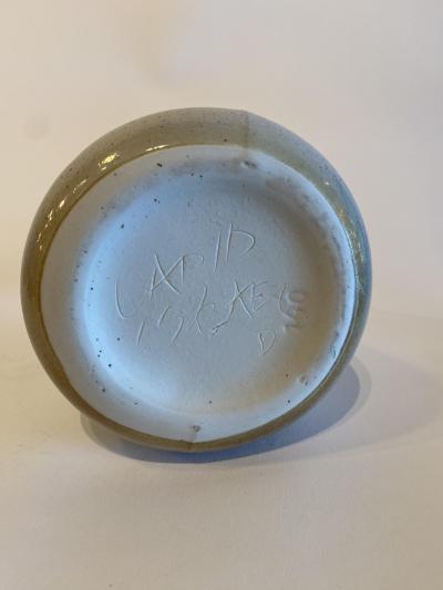 Israeli Mid Century Lapid Sgraffito Glazed Ceramic Vase