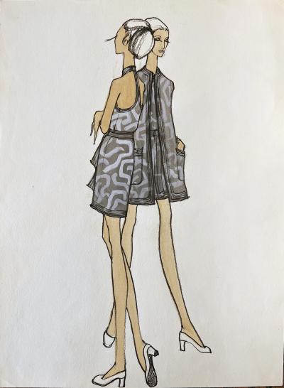 Mid Century Fashion Illustration, Marjorie Ullberg