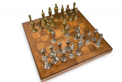 Italfama Italian Renaissance Themed 32 Piece Metal Chess Set