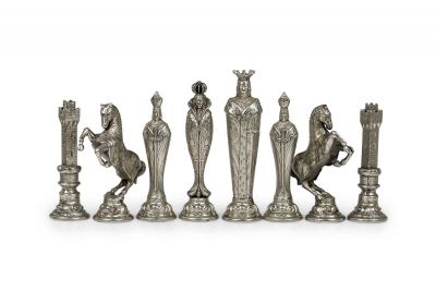 Italfama Italian Renaissance Themed 32 Piece Metal Chess Set