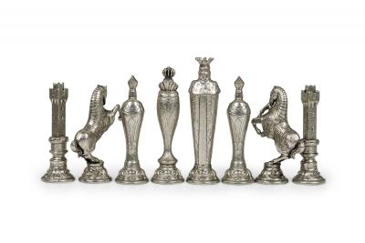 Italfama Italian Renaissance Themed 32 Piece Metal Chess Set