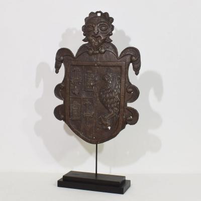 Italian 16th 17th Century Folk Art Forged Iron Coat of Arms