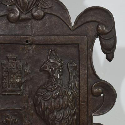Italian 16th 17th Century Folk Art Forged Iron Coat of Arms