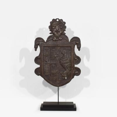 Italian 16th 17th Century Folk Art Forged Iron Coat of Arms
