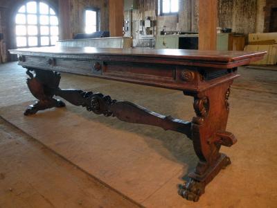 Italian 16th Century Renaissance Walnut Library Center Console Table