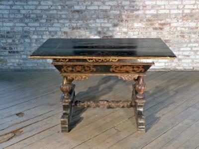 Italian 17th Century Baroque Painted Walnut Center Table