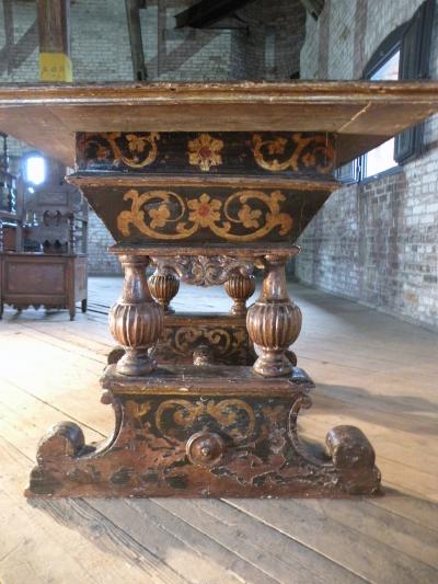 Italian 17th Century Baroque Painted Walnut Center Table