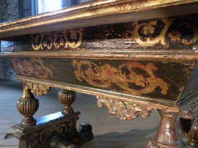 Italian 17th Century Baroque Painted Walnut Center Table