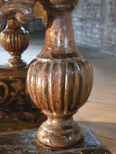 Italian 17th Century Baroque Painted Walnut Center Table