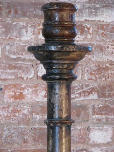Italian 17th Century Baroque Tall and Painted Torche re
