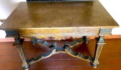 Italian 17th Century Painted and Parcel Gilt Console Table