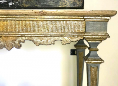 Italian 17th Century Painted and Parcel Gilt Console Table