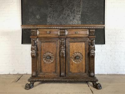 Italian 17th Century Walnut Credenza