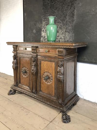 Italian 17th Century Walnut Credenza