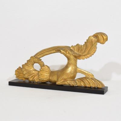 Italian 18th 19th Century Carved Giltwood Neo Classical Style bird Ornament