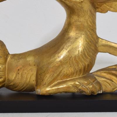 Italian 18th 19th Century Carved Giltwood Neo Classical Style bird Ornament