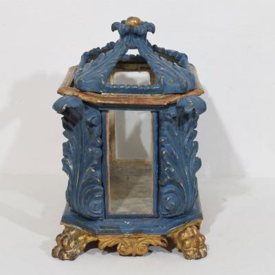 Italian 18th Century Baroque Carved Wooden Reliquary Shrine