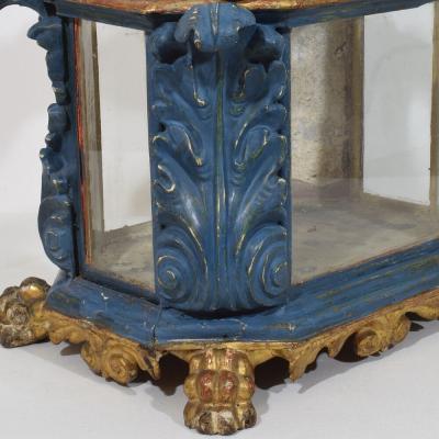 Italian 18th Century Baroque Carved Wooden Reliquary Shrine