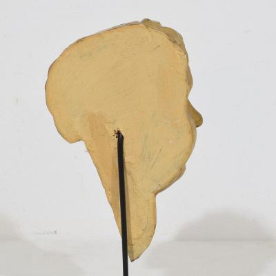 Italian 18th Century Carved Giltwood Baroque Angel Head