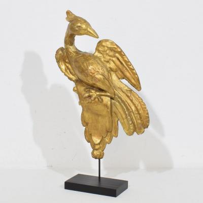 Italian 18th Century Carved Giltwood Neo Classical Style bird Ornament