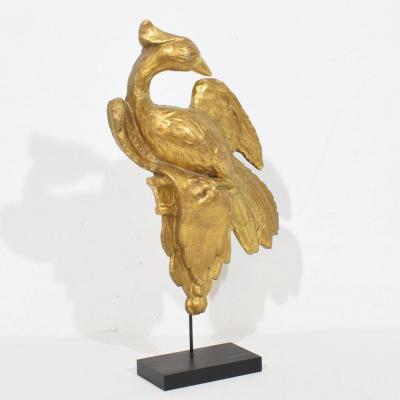 Italian 18th Century Carved Giltwood Neo Classical Style bird Ornament