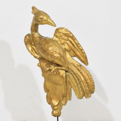 Italian 18th Century Carved Giltwood Neo Classical Style bird Ornament
