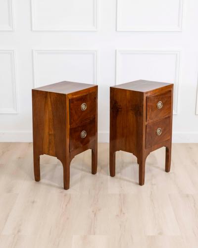 Italian 18th Century Directoire Period Bedside Tables Pair