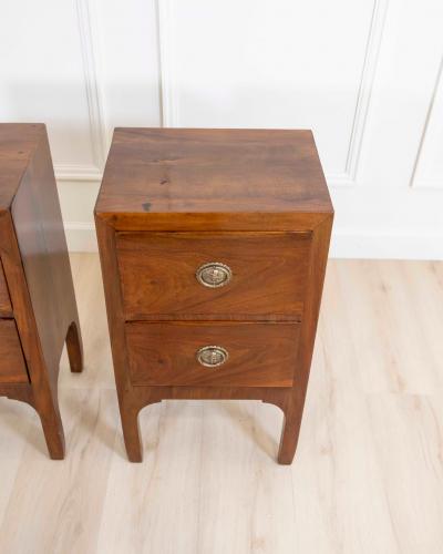 Italian 18th Century Directoire Period Bedside Tables Pair