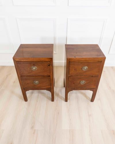 Italian 18th Century Directoire Period Bedside Tables Pair