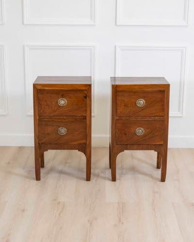 Italian 18th Century Directoire Period Bedside Tables Pair