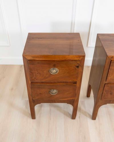 Italian 18th Century Directoire Period Bedside Tables Pair