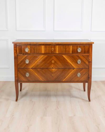 Italian 18th Century Directoire Walnut Chest of Drawers