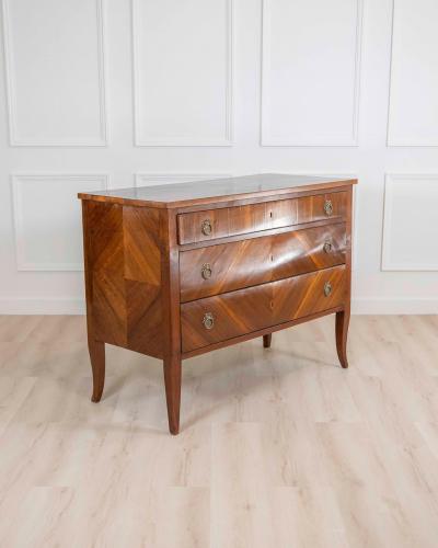 Italian 18th Century Directoire Walnut Chest of Drawers