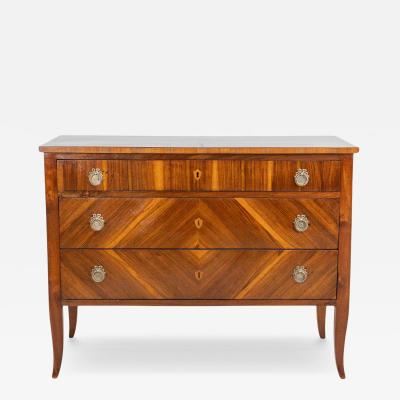 Italian 18th Century Directoire Walnut Chest of Drawers