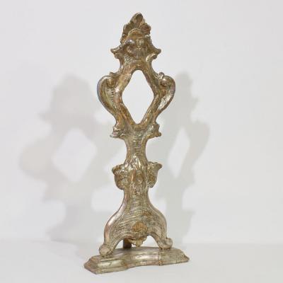 Italian 18th Century Hand Carved And Silvered Wooden Baroque Reliquary