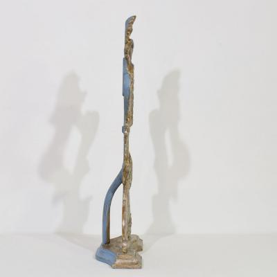 Italian 18th Century Hand Carved And Silvered Wooden Baroque Reliquary