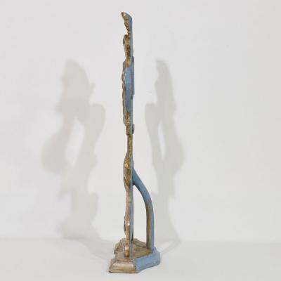 Italian 18th Century Hand Carved And Silvered Wooden Baroque Reliquary