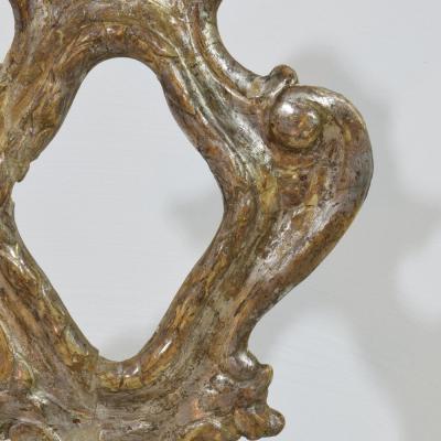 Italian 18th Century Hand Carved And Silvered Wooden Baroque Reliquary