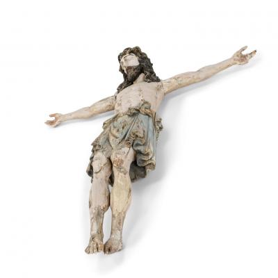 Italian 18th Century Hand carved Corpus Christi in Original Paint