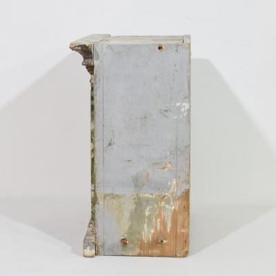 Italian 18th Century Neoclassical Silvered And Painted Wooden Tabernacle