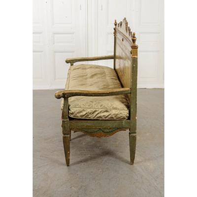 Italian 18th Century Parcel Gilt and Painted Canap 