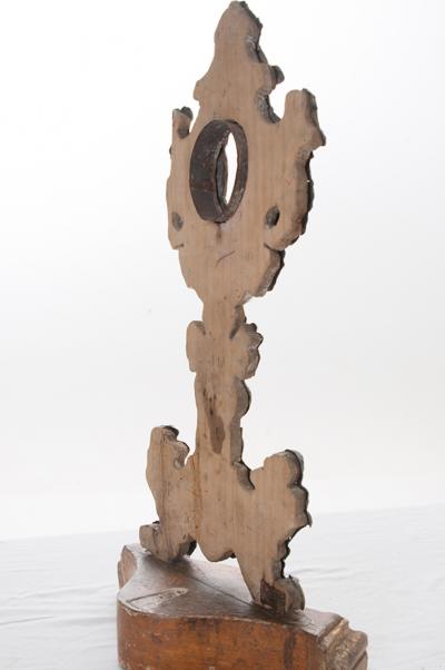 Italian 18th Century Relic Stand of Carved Wood Silver Plate