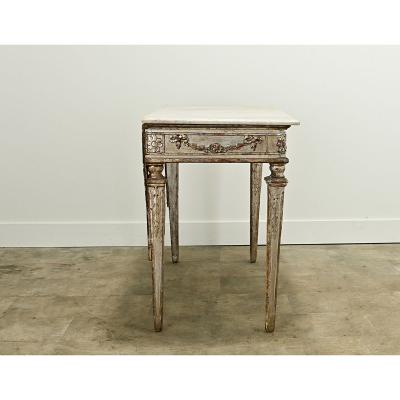 Italian 18th Century Silver Gilt Marble Console