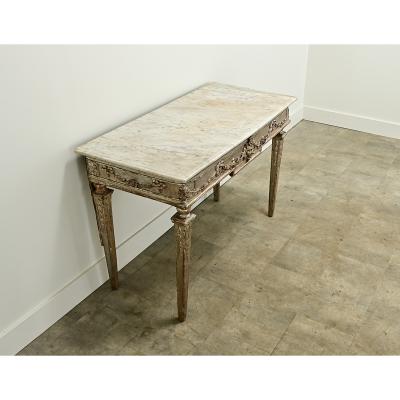 Italian 18th Century Silver Gilt Marble Console
