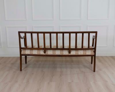 Italian 18th Century Walnut Sofa with Upholstered Seat